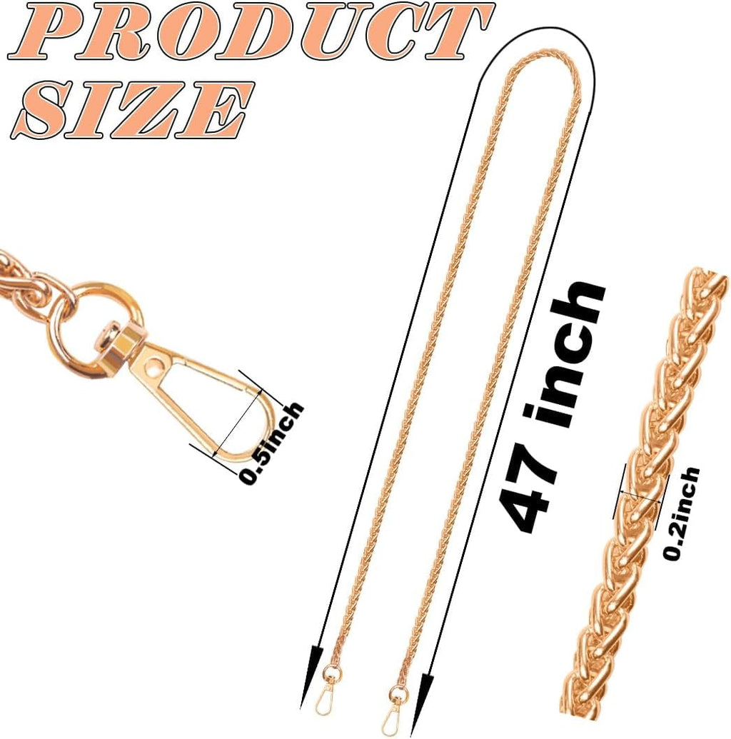 4 Pack Purse Chain Straps,47" Purse Straps Purse Chains for Handbags Accessories for Crossbody Bags Purses