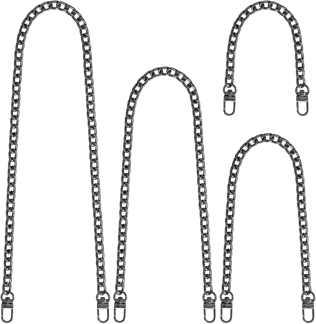 1  Flat Purse Chain Iron Bag Link Chains  Straps Chains with  Buckles Hook for Replacement, DIY Handbags Crafts, 7.9 /20cm()