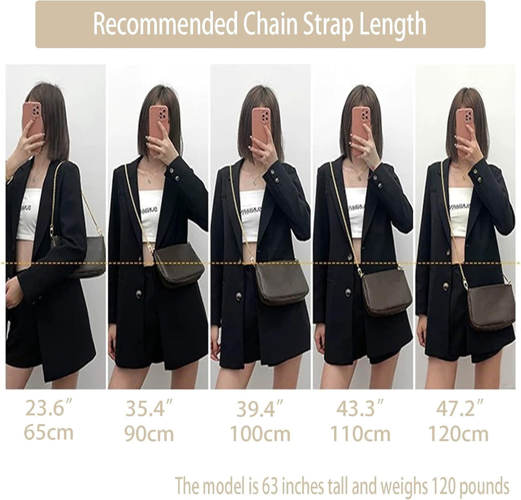 Bag Chain Strap for Handbag Replacement, Purse Chain Accessories, Purse Chain Strap CrossBody with  Buckles