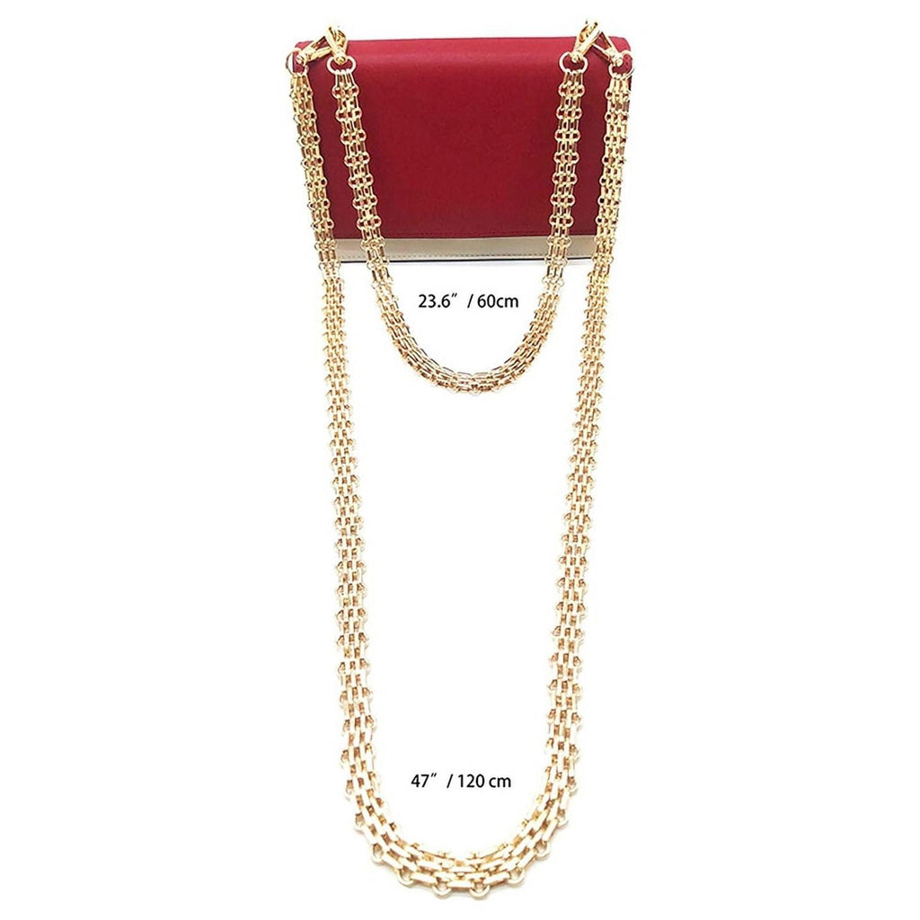 Iron Wide Purse Straps Chain Crossbody Replacement Strap for Handbags 47inch/120cm Gold