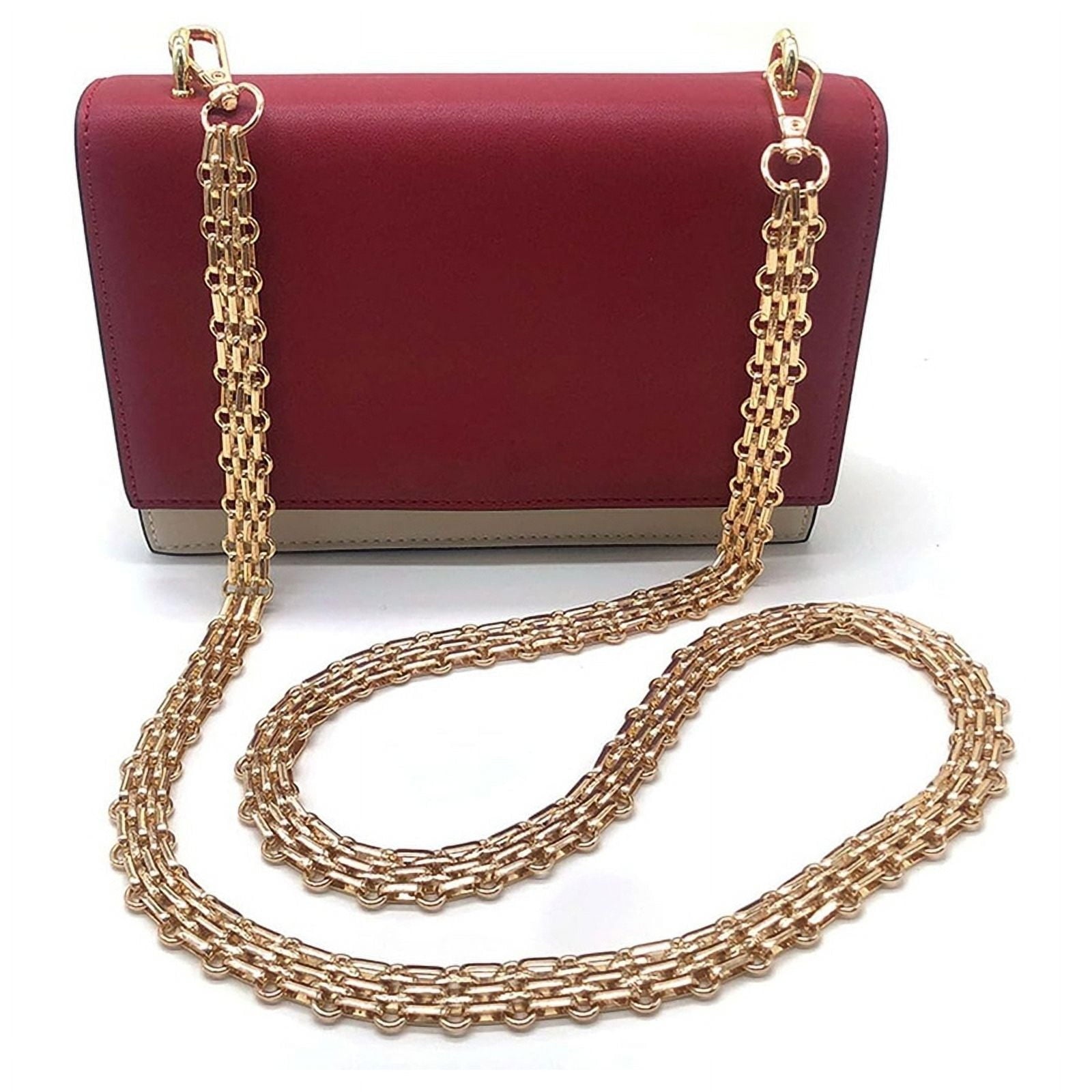 Iron Wide Purse Straps Chain Crossbody Replacement Strap for Handbags 47inch/120cm Gold