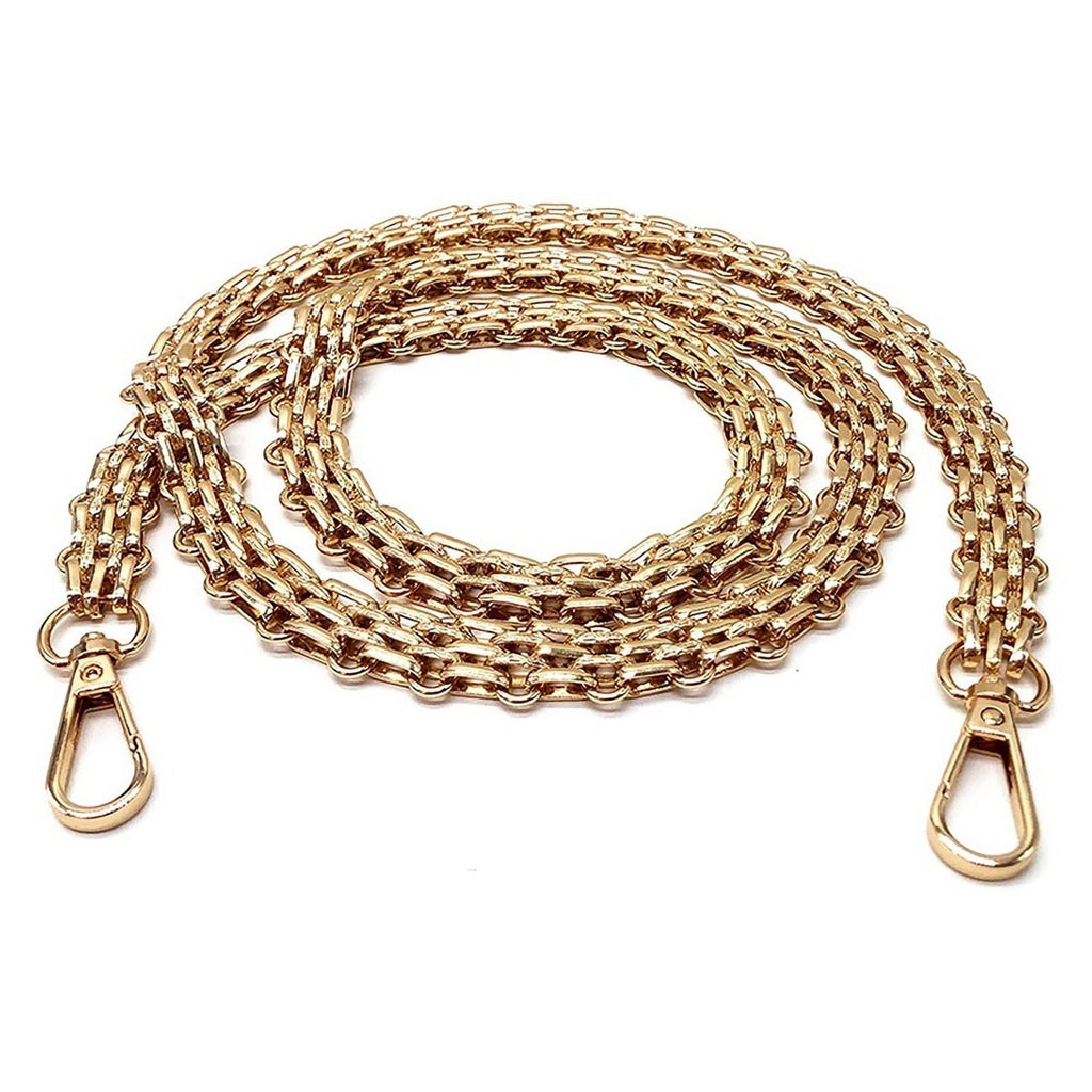Iron Wide Purse Straps Chain Crossbody Replacement Strap for Handbags 47inch/120cm Gold