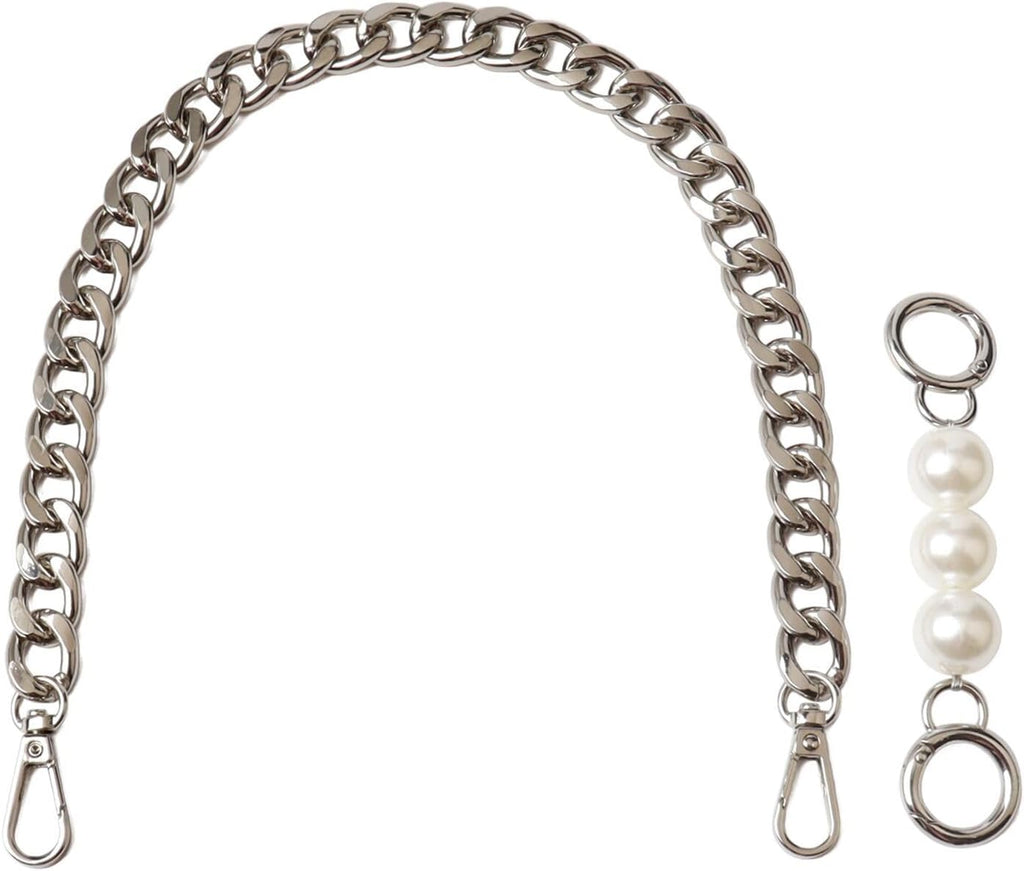 Chunky Purse Chain Handles - Short Strap Replacement for Handbag Set of 2, 17.7 &amp; 5  Long