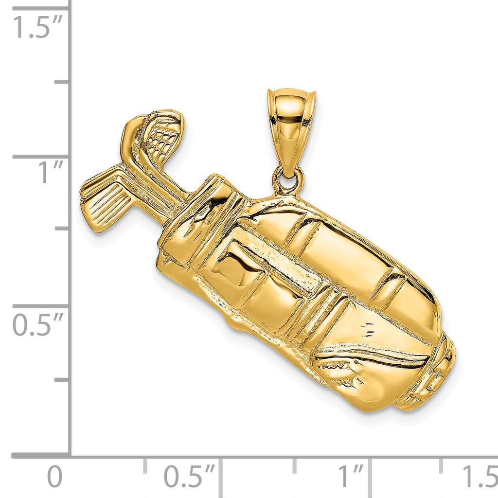 FJC Finejewelers 14k Yellow Gold Golf Bag Charm