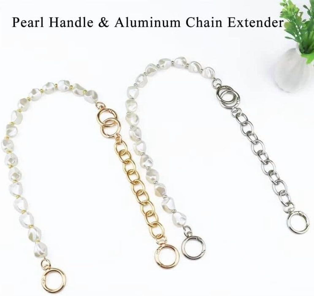 Purse Chain Handles - Short Strap Replacement for Handbag Set of 2, 15.7 &amp; 7.8 Inch Long ()