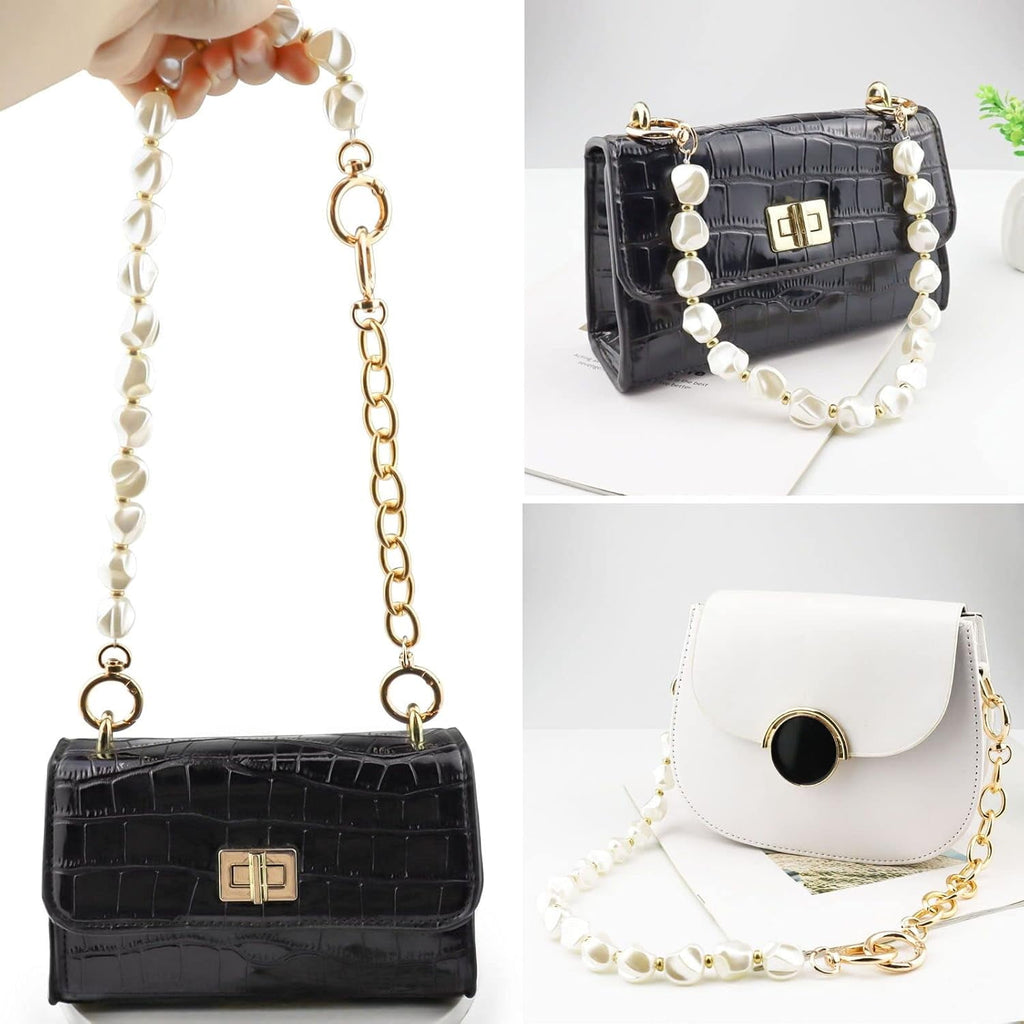 Purse Chain Handles - Short Strap Replacement for Handbag Set of 2, 15.7 &amp; 7.8 Inch Long ()