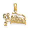 FJC Finejewelers 14k Yellow Gold Golf Bagengraved Charm