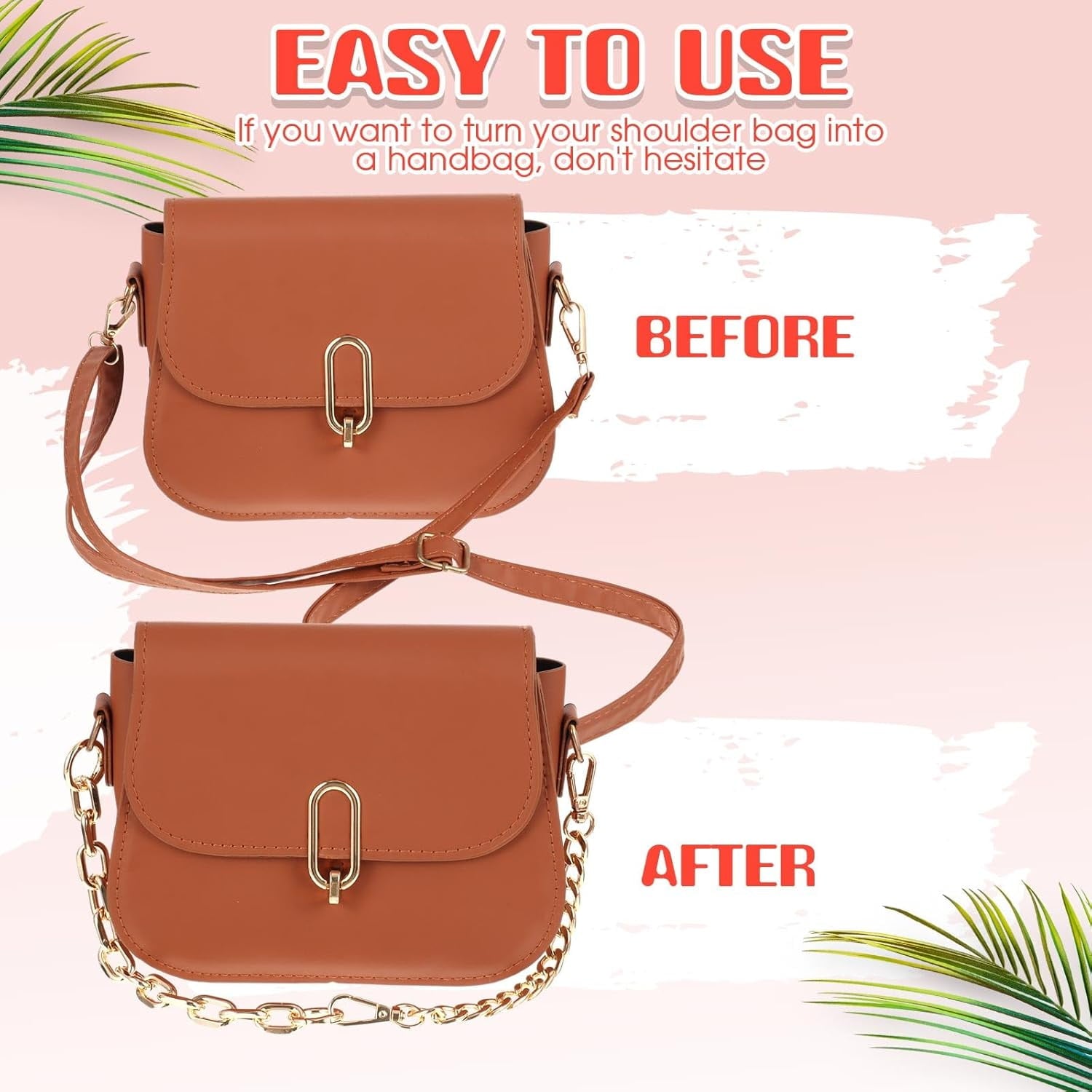 5 count Bag Extender Chain Purse Strap Extender   Bag Replacement Chain for Handbag Crossbag ShoulderBag Making Supplies Purse Chains Accessories(Stylish)