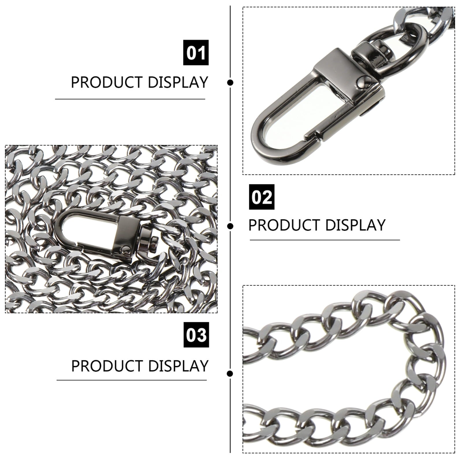 1pc 120cm Chain Strap for Handbag Crossbody Bag Replacement Accessory