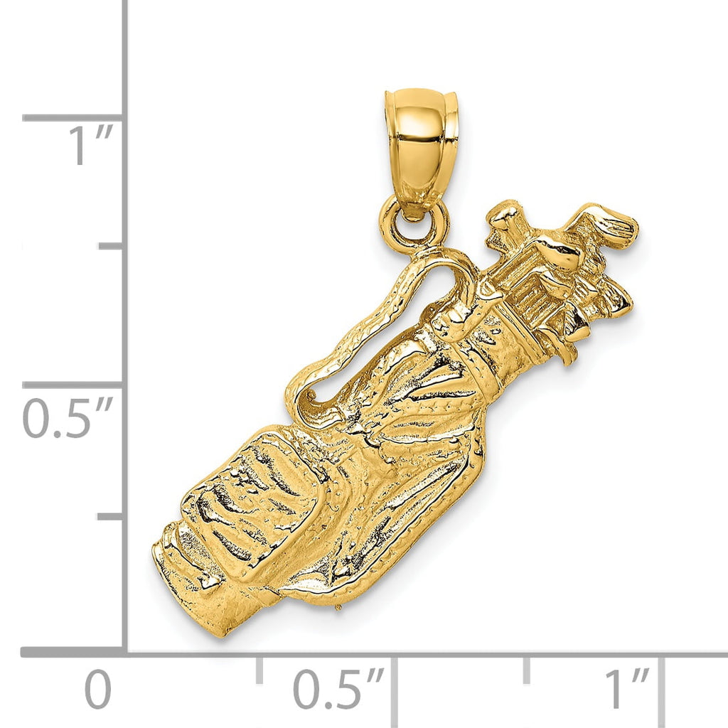 Charms Collection 14K 2-D Golf Bag and Clubs Charm