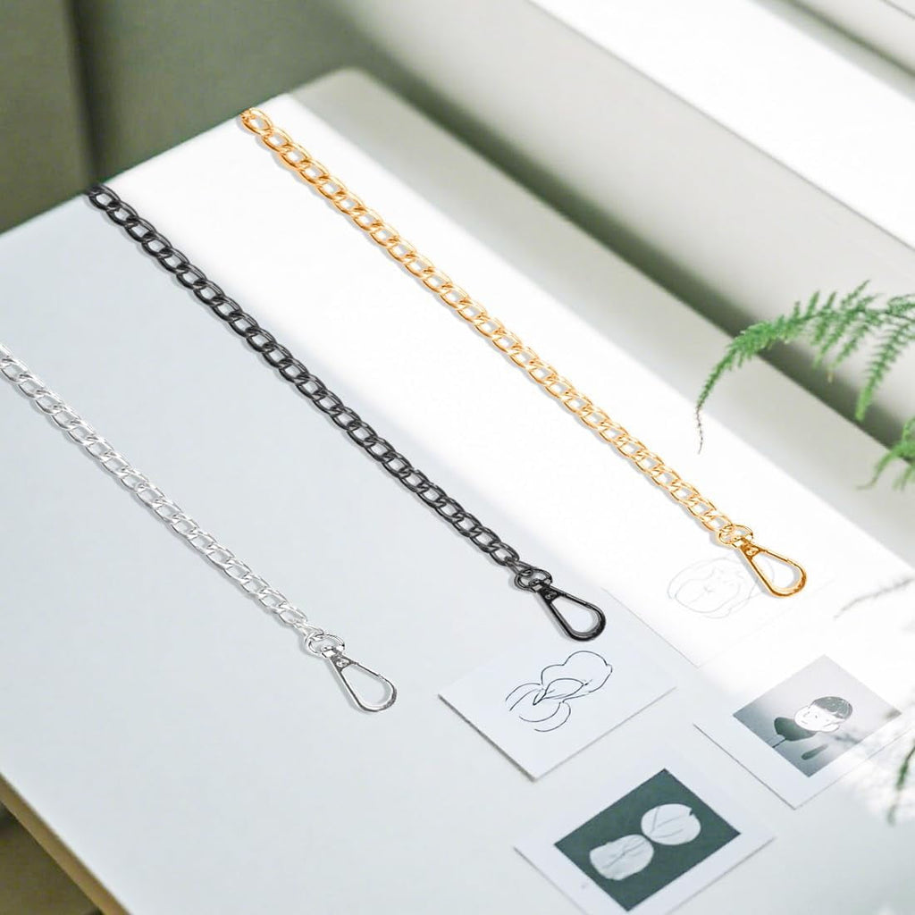 3Pcs Bag Purse Chain Straps,47inch Chain Purse Strap Accessories for Handlebag Crossbody Purses