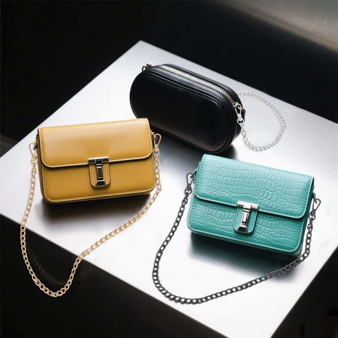 3Pcs Bag Purse Chain Straps,47inch Chain Purse Strap Accessories for Handlebag Crossbody Purses