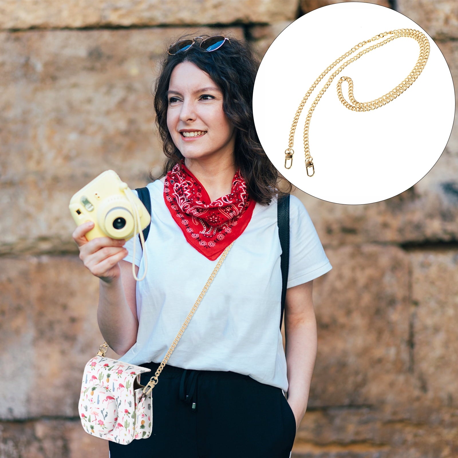 DRAFIDEEP Golden Iron Crossbody Purse Chain Strap, 1-Pack for Handbags and Shoulder Bags