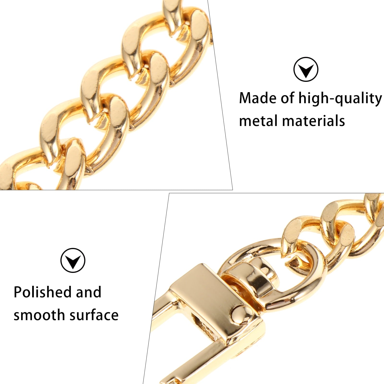 DRAFIDEEP Golden Iron Crossbody Purse Chain Strap, 1-Pack for Handbags and Shoulder Bags