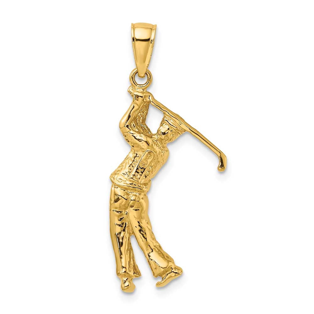 14k Golf Bag with Clubs Charm