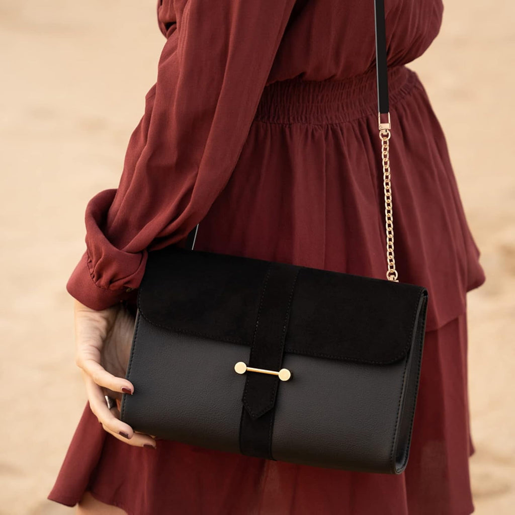 8 count Purse Chain Strap Extender, Length 7.9"  Flat Bag Chain Straps Replacement, Easy to Extender for Crossbody Bag Handbag  (Champagne ,  Black, Light , )