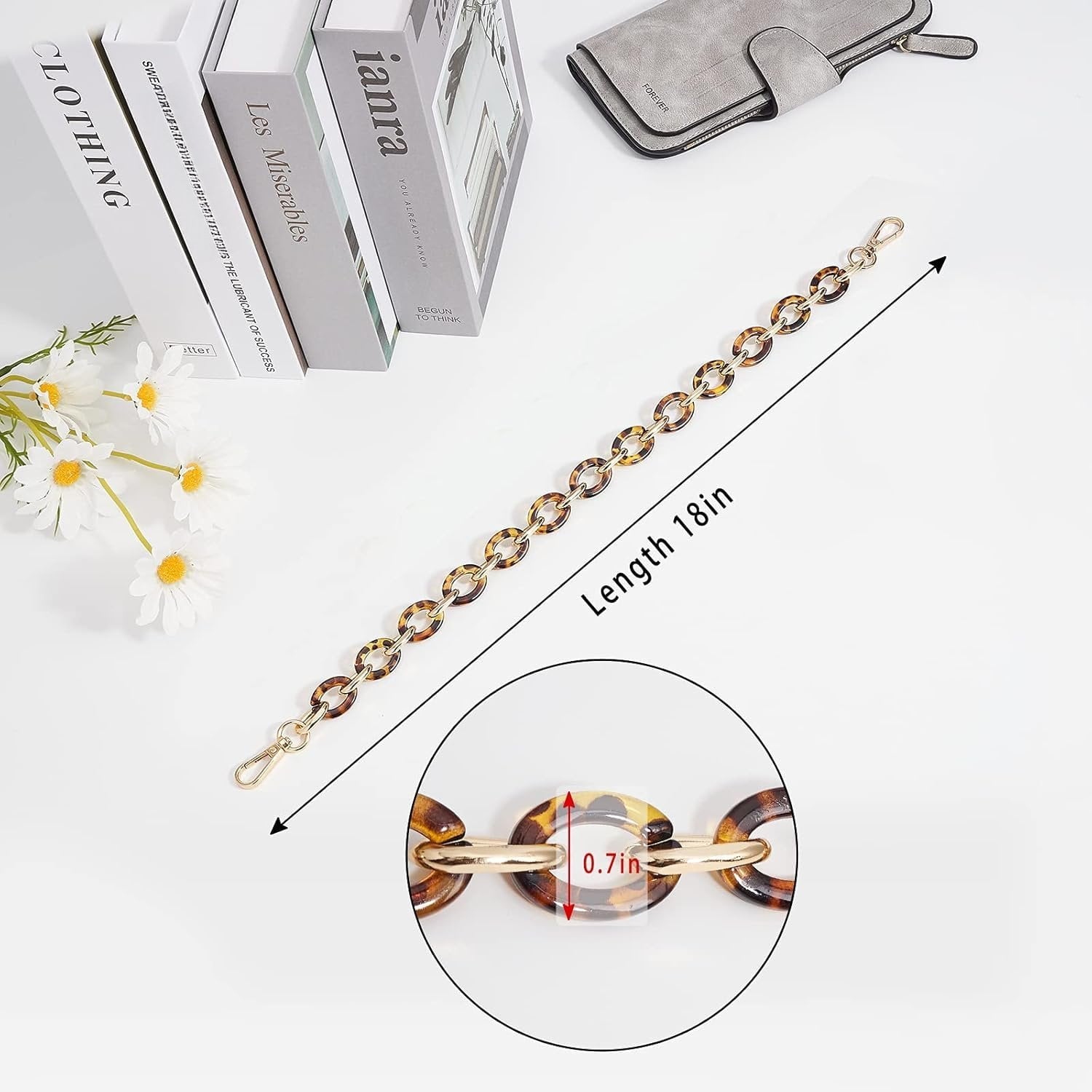 Handbag Chain  Bag Strap Replacement  Chain Decoration Purse Making Accessory 18inch