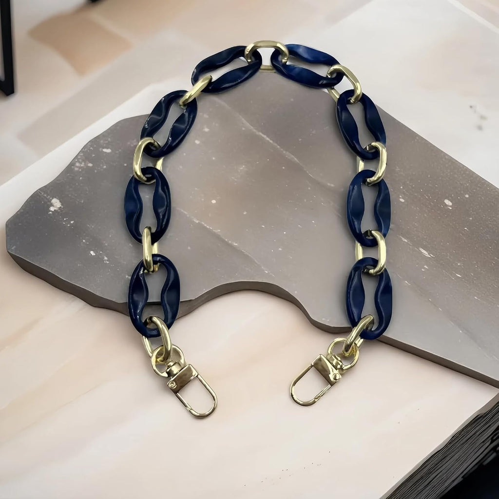 15.7 inch Purse Chain Strap Replacement  Purse Handle Stylish Bag Charms Chain Handbag Accessories DIY Craft(Light Brown and Beige)