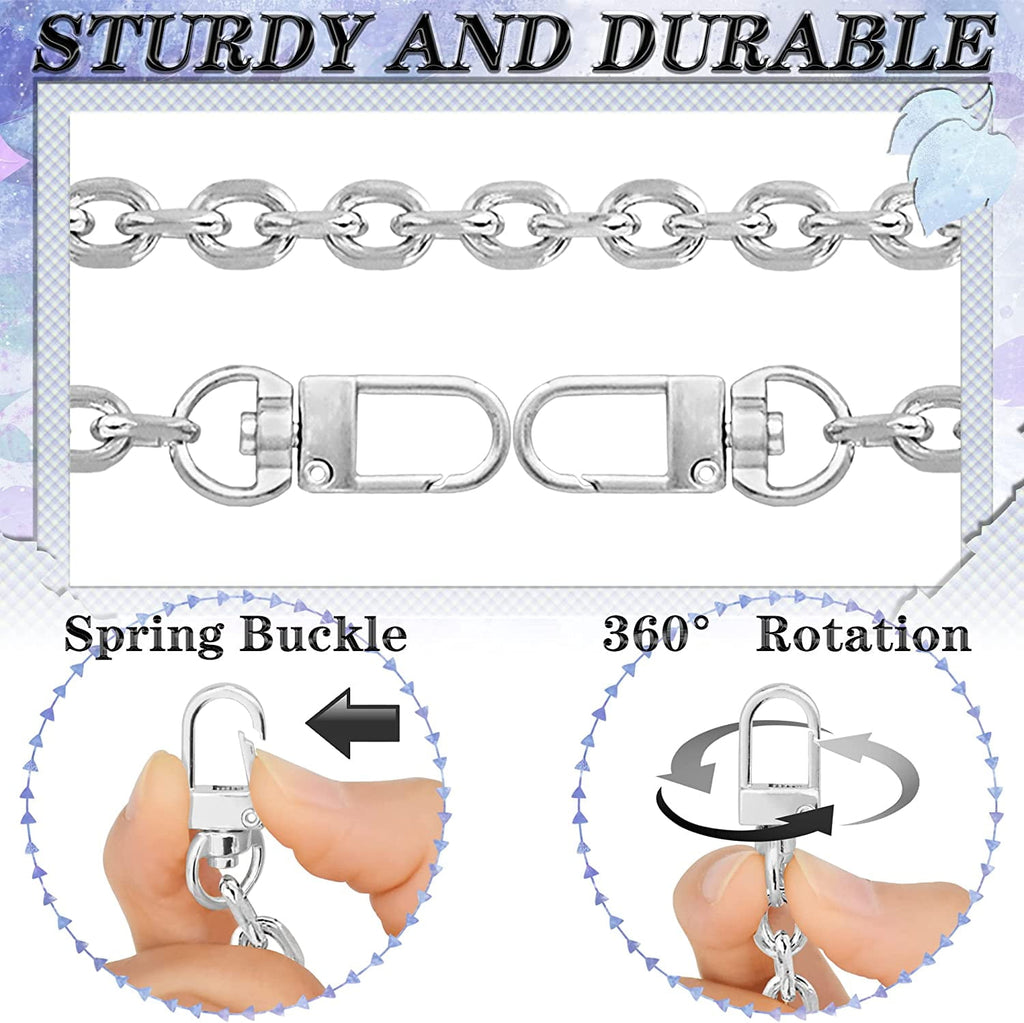 1 count Purse Chain Strap   Chain Strap Replacement Chain for Handbag  Bag Purse(7.9 /20cm-O chain 0.28 Inch, )