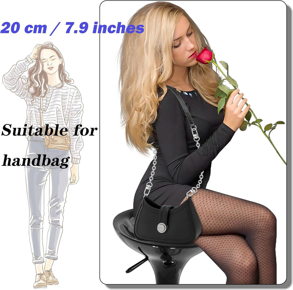 1 count Purse Chain Strap   Chain Strap Replacement Chain for Handbag  Bag Purse(7.9 /20cm-O chain 0.28 Inch, )