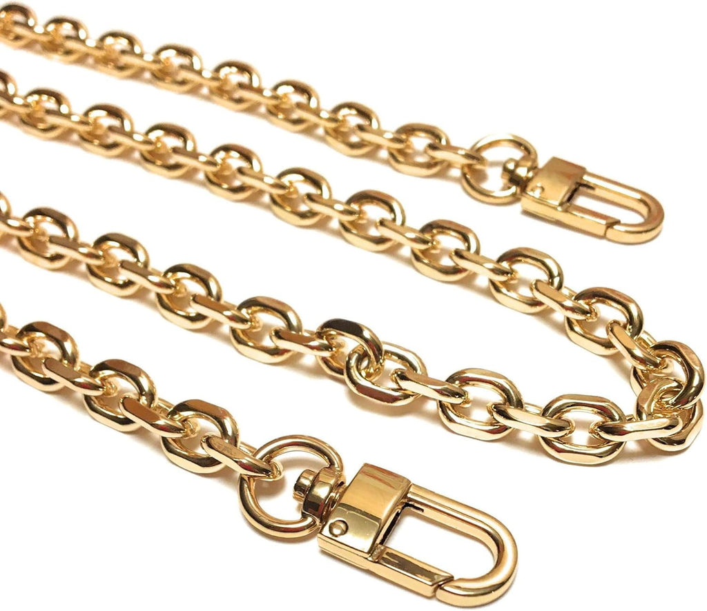 Rolo Purse Chain  Cut Crossbody  Strap (9mm) Polished -  (8" / 20cm)