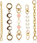 5 count Bag Extender Chain Purse Strap Extender   Bag Replacement Chain for Handbag Crossbag ShoulderBag Making Supplies Purse Chains Accessories(Stylish)